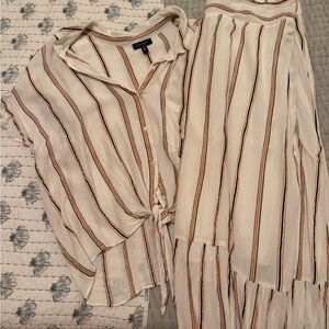 Jessica Simpson Striped Top/Skirt Set